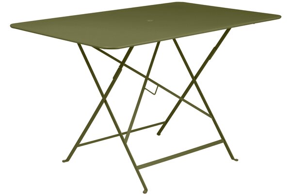 Zelený kovový skládací stůl Fermob Bistro 117 x 77 cm - odstín pesto