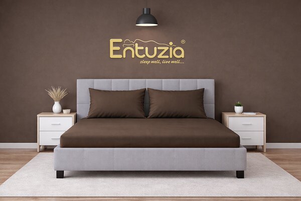 Prostěradlo DELUXE Čokoládová Jersey s lycrou 180x200/30