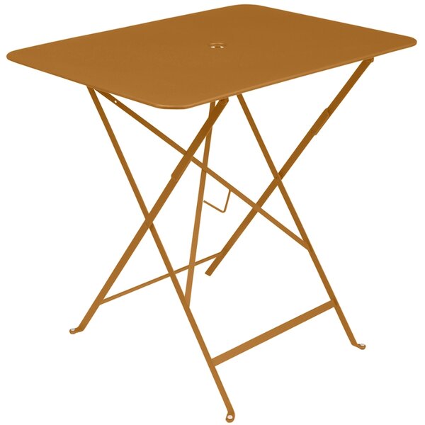 Hnědý kovový skládací stůl Fermob Bistro 57 x 77 cm