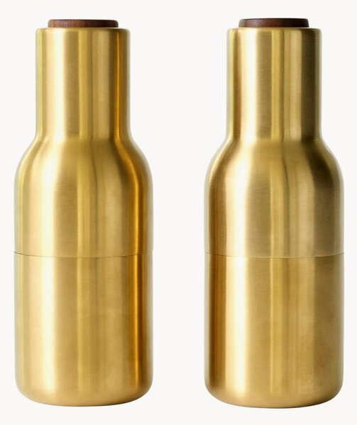 Sada mlýnků na'sůl a pepř s víčky z ořechového dřeva Bottle Grinders, 2 díly