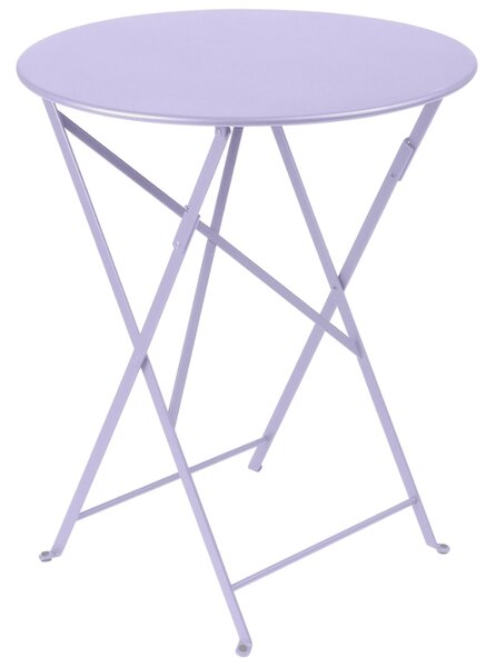Fialový kovový skládací stůl Fermob Bistro Ø 60 cm