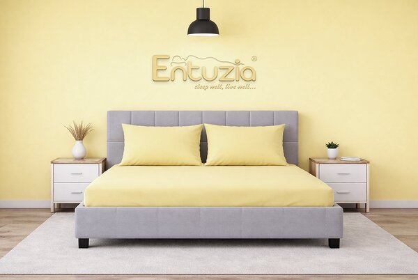 Prostěradlo DELUXE Světle žlutá 60x120/20 Jersey s lycrou