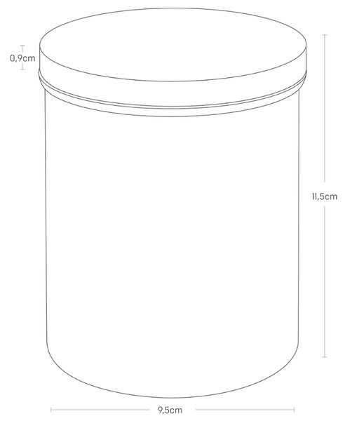 Bílá keramická dóza Yamazaki Tosca 450 ml