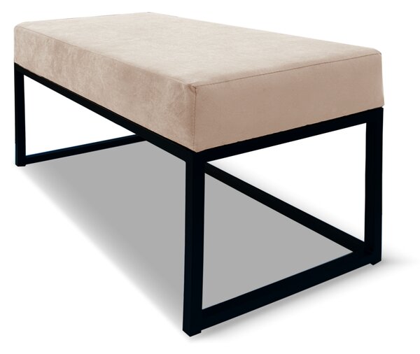 Lavička EMLI 80x38 v loftovém stylu - béžová - ITAKA 05