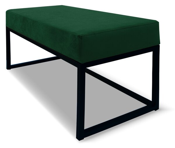 Lavička EMLI 80x38 v loftovém stylu - zelená - ITAKA 10