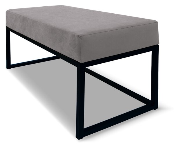 Lavička EMLI 80x38 v loftovém stylu - šedá - ITAKA 51