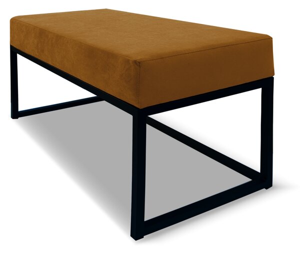 Lavička EMLI 80x38 v loftovém stylu - žlutá - ITAKA 33