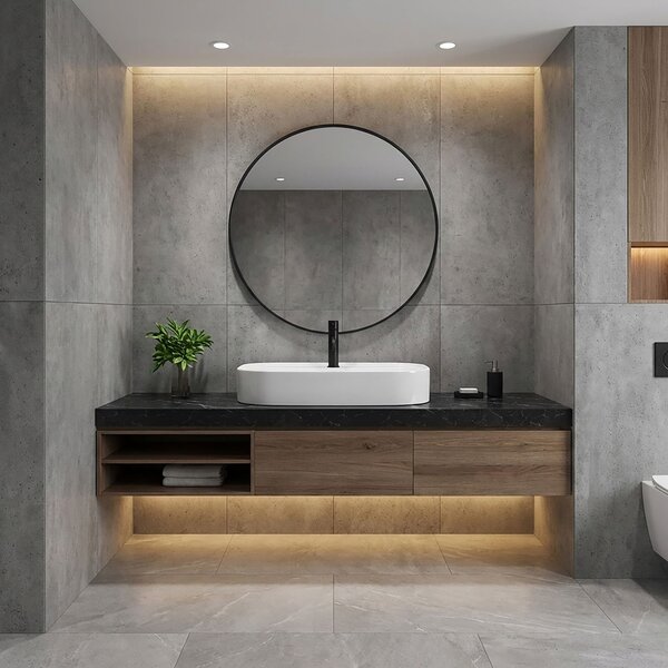 Rea Verona, umyvadlo na desku 650x440x120mm, bílá lesklá, REA-U3325