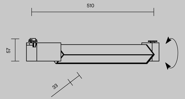 Maytoni LED svítidlo BASIS ROT 24W pro 1F systém UNITY, d. 51 cm, 3000K nestmívatelné Barva: Bílá