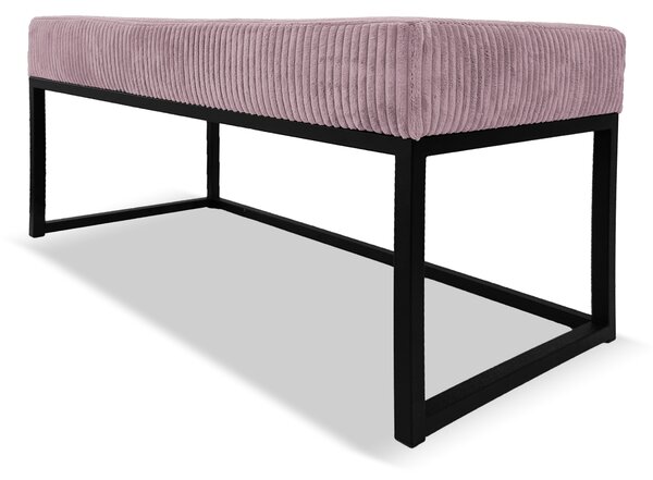 Lavička KAYA 80x38 - růžová - manšestr - LINCOLN 61