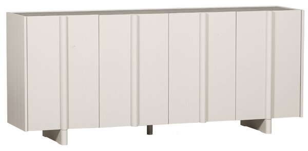 WOOOD Světle šedá dřevěná komoda Basu 200 x 85 cm