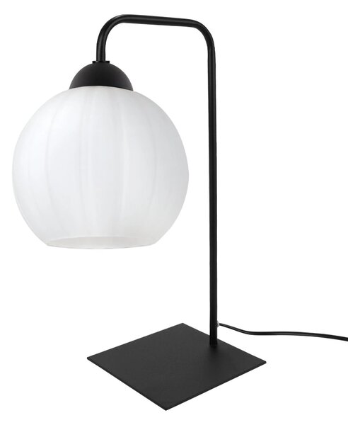 Stolní lampa Costa, 1x bílé skleněné stínítko, b