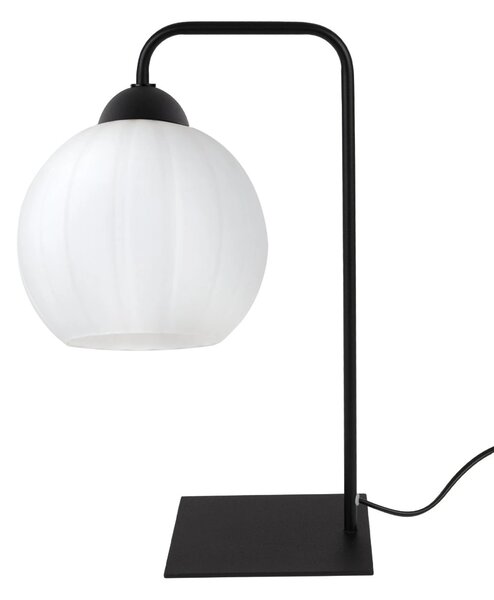 Stolní lampa Costa, 1x bílé skleněné stínítko, b