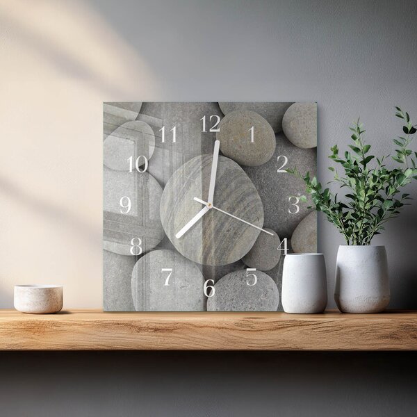 Skleněné hodiny Kameny zskb-30x30-00087281