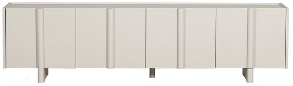 WOOOD Šedobéžový dřevěný TV stolek Basu 200 x 46 cm