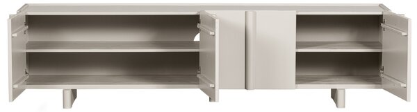 WOOOD Šedobéžový dřevěný TV stolek Basu 200 x 46 cm