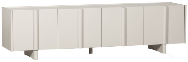 WOOOD Šedobéžový dřevěný TV stolek Basu 200 x 46 cm
