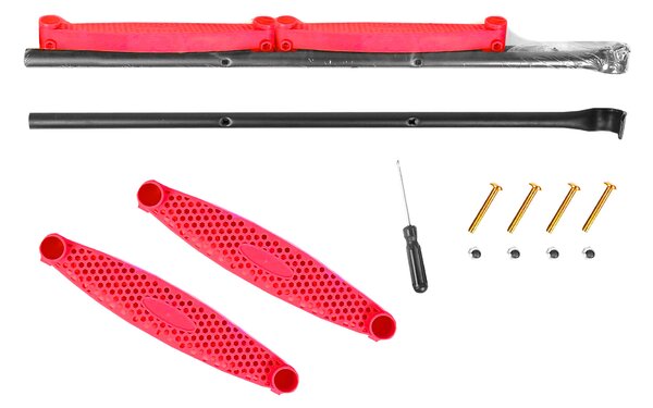 Aga Žebřík k trampolíně 305 - 430 cm Černý/Červený
