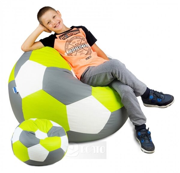 SUPPLIES Vak Fotbalový Míč + Podnožka XXXXL zelená barva