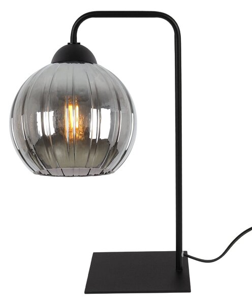 Stolní lampa Costa, 1x grafitové skleněné stínítko, b