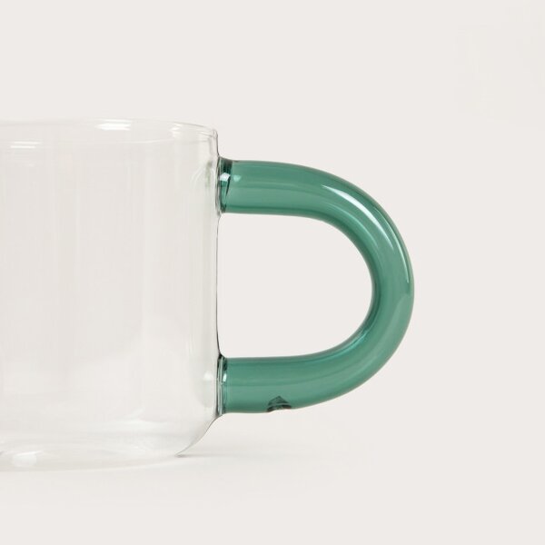 Hrnek FLUFF průsvitný / zelený 772238 360 ml
