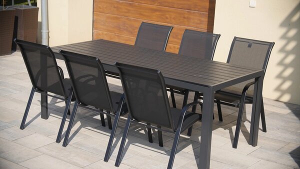 Zahradní jídelní set VIKING XL 190cm + 6x židle RAMADA