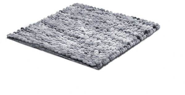 LineaDue PUNTO - Koupelnová předložka stříbrná šedá Rozměr: 70x120 cm