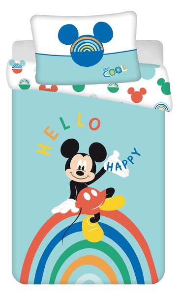 Povlečení do dětské postýlky, motiv Mickey, r ozměr povlečení 100x135, 40x60 cm, vícebarevné