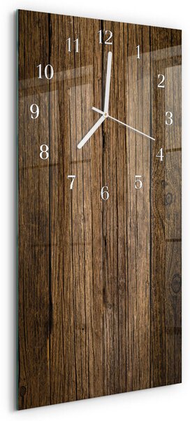 Skleněné hodiny vertikální Dřevo zsppb-30x60-00092576