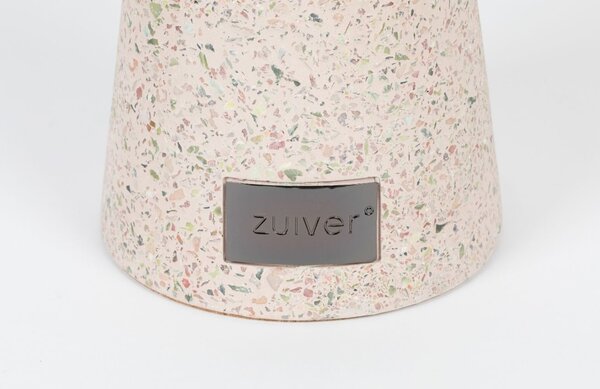 Světle růžový terrazzo odkládací stolek ZUIVER VICTORIA 41 cm