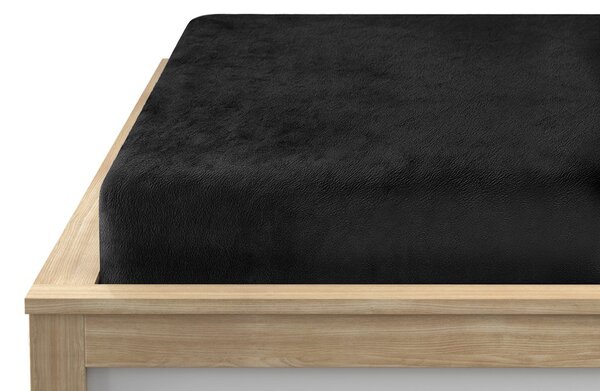 Povlečení mikroplyš SNĚHULÁK A PERNÍČEK zelené + prostěradlo mikroplyš SOFT 90x200 cm černé