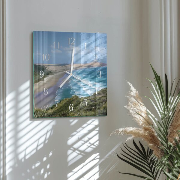 Skleněné hodiny Pobřeží zskb-30x30-00079247
