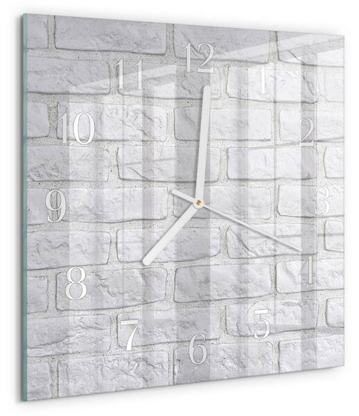 Skleněné hodiny Cihlový zskb-30x30-00089814