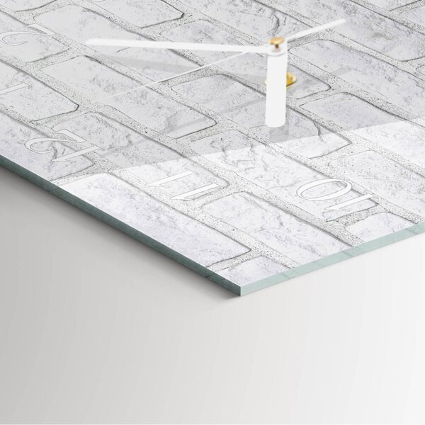 Skleněné hodiny Cihlový zskb-30x30-00089814