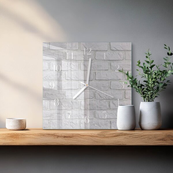 Skleněné hodiny Cihlový zskb-30x30-00089814