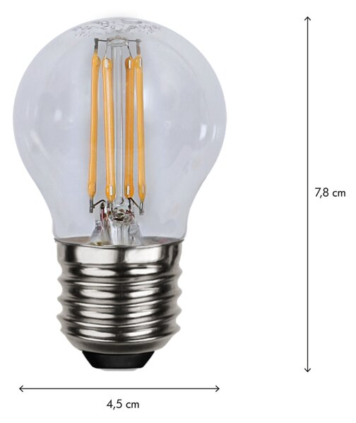 LED žárovka E27 G45 Clear