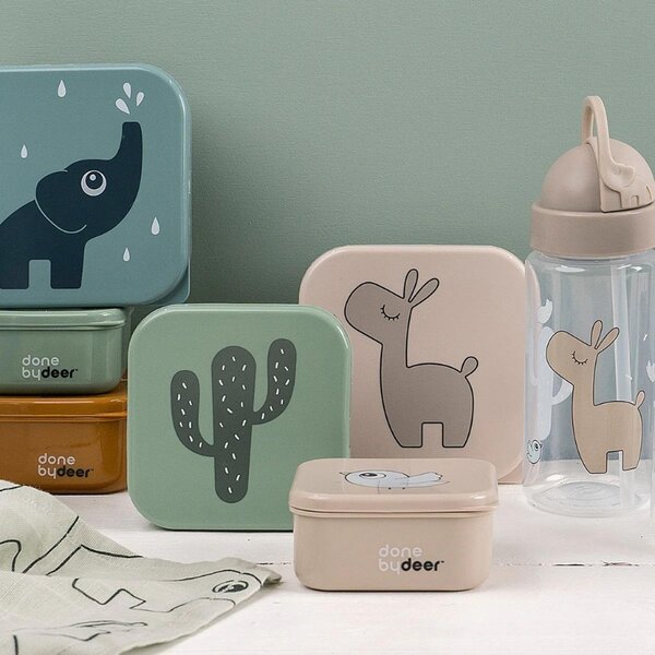 -25 % Dny MOMENTI– Set barevných plastových svačinových boxů Done by Deer Deer friends III