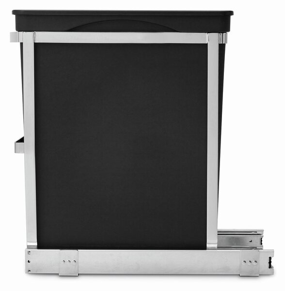 Vestavný odpadkový koš Simplehuman – 30 l, výsuvný, lesklá ocel, plastový kbelík