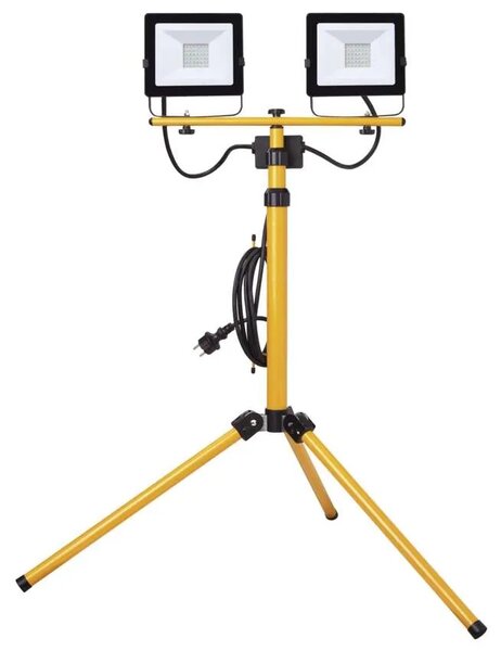 Emos lighting LED reflektor HOBBY SLIM, 2× 30W + trojnožka, žlutý, neutrální bílá, IP65 1531223120