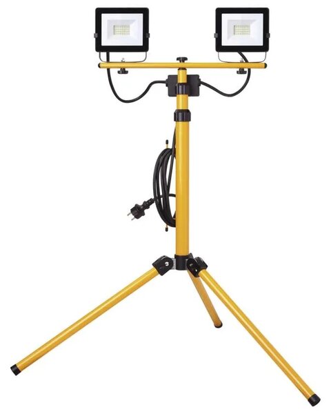 Emos lighting LED reflektor HOBBY SLIM, 2× 20,5W + trojnožka, žlutý, neutrální bílá, IP65 1531222120