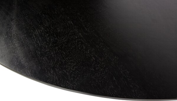 WOOOD Černý dřevěný kulatý jídelní stůl Boyle 120 cm