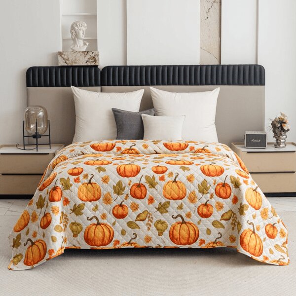 Přehoz na postel AUTUMN PUMPKINS, barevný Rozměr: 170 x 210 cm