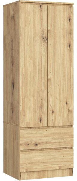 Ak furniture Šatní skříň STAR 60 cm dub artisan