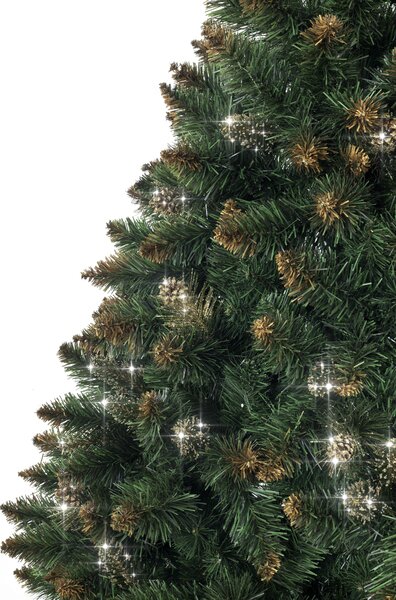 Vánoční stromeček Aga BOROVICE 180 cm Crystal zlatá