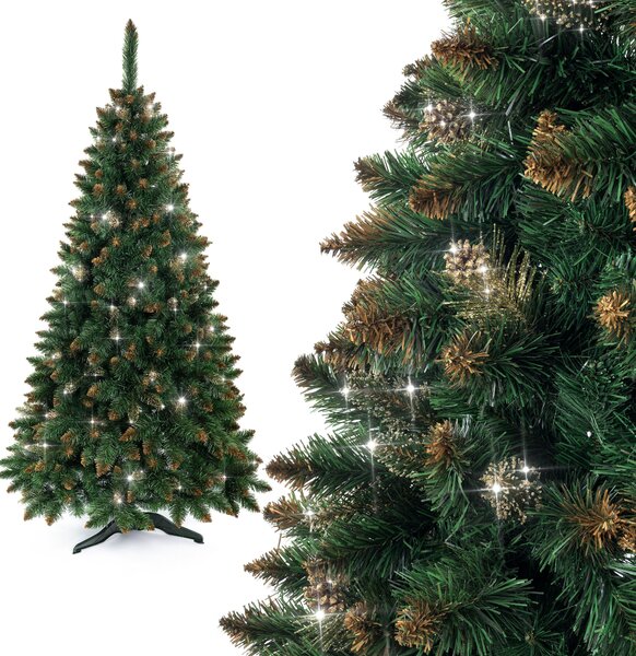 Vánoční stromeček Aga BOROVICE 180 cm Crystal zlatá