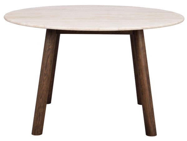 Béžový kamenný jídelní stůl ROWICO TARANSAY 125 cm