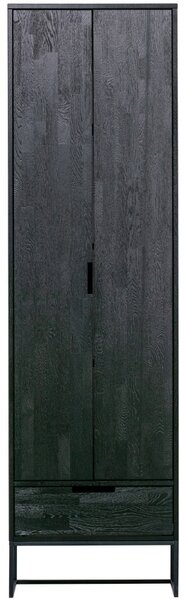 WOOOD Černá masivní skříň Frax 210 x 60 cm