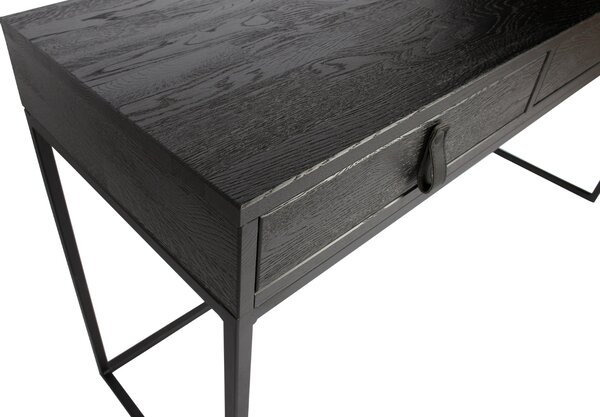 -25 % Dny MOMENTI– WOOOD Černý jasanový pracovní stůl Frax 140 x 44 cm