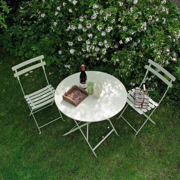 Tmavě modrý kovový skládací stůl Fermob Bistro Ø 96 cm