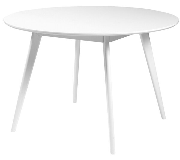 Bílý lakovaný kulatý jídelní stůl ROWICO YUMI 115 cm